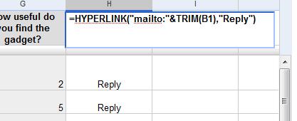 Inserting 'Reply' link formula