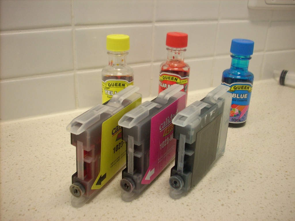 Food Coloring Filled Ink Cartridges